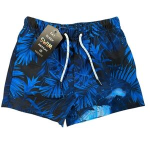 Brisira Blue Tropical Swim Shorts, Size 3Y